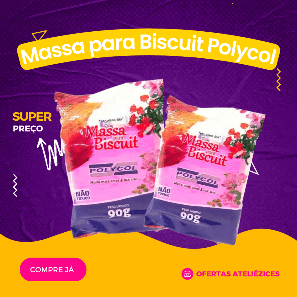 Massa de Biscuit Polycol - Oferta Promoção Cupom - Fornecedor de material para artesanato - Armarinhos Aviamentos (1)