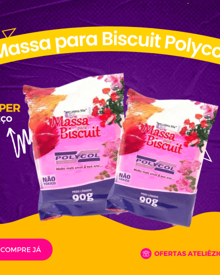 Massa de Biscuit Polycol - Oferta Promoção Cupom - Fornecedor de material para artesanato - Armarinhos Aviamentos (1)