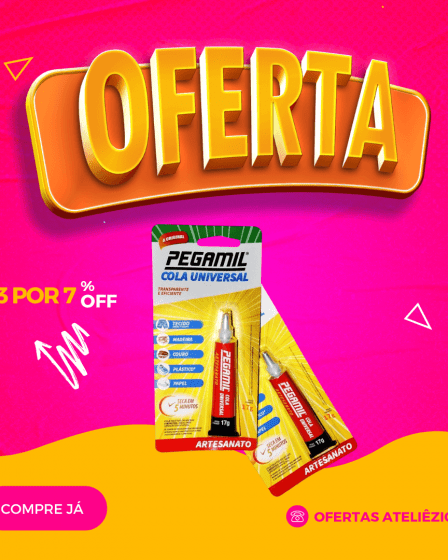 Oferta Promoção Cupom - Fornecedor de material para artesanato - Armarinhos Aviamentos - Cola pegamil (1)