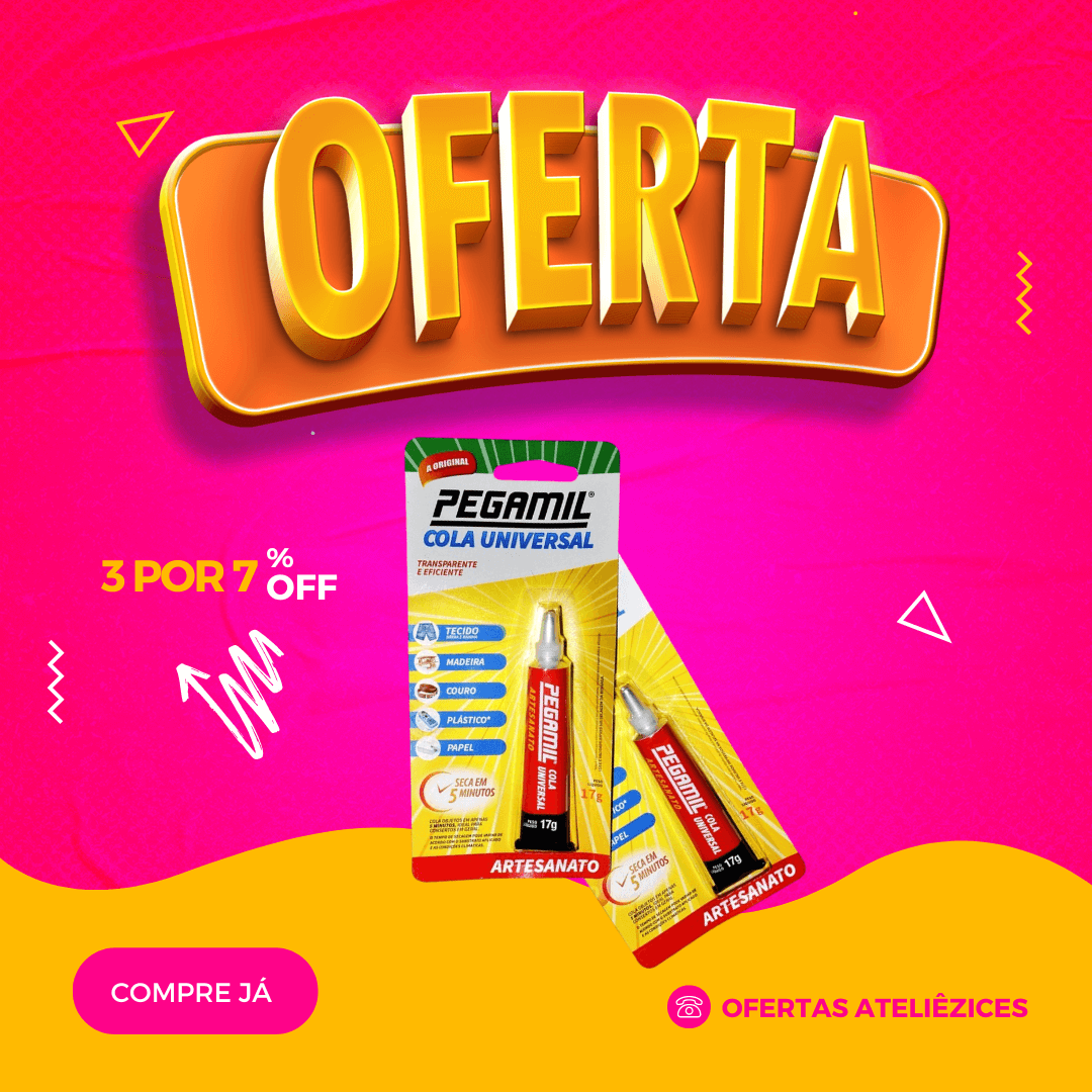 Oferta Promoção Cupom - Fornecedor de material para artesanato - Armarinhos Aviamentos - Cola pegamil (1)