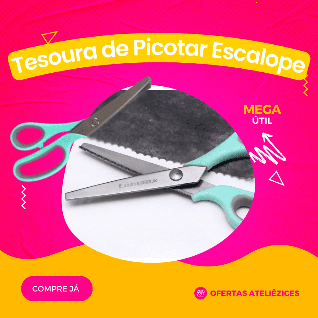 Tesoura de picotar escalope - Oferta Promoção Cupom - Fornecedor de material para artesanato - Armarinhos Aviamentos (1)