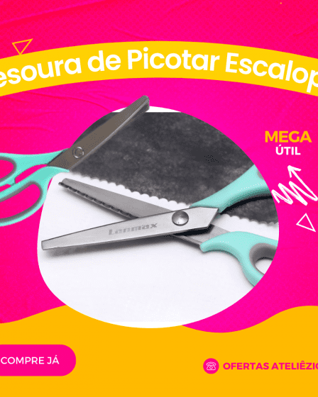 Tesoura de picotar escalope - Oferta Promoção Cupom - Fornecedor de material para artesanato - Armarinhos Aviamentos (1)