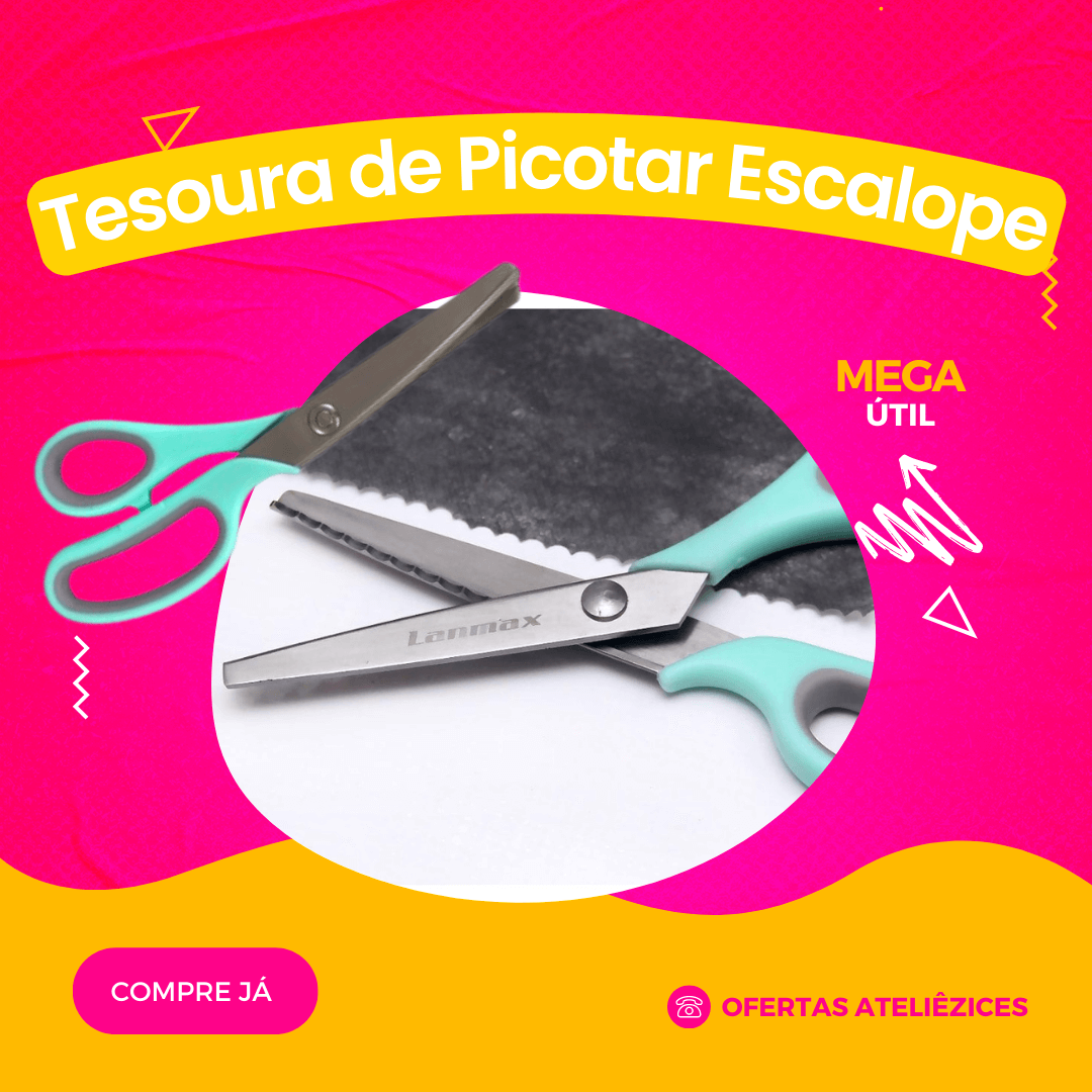 Tesoura de picotar escalope - Oferta Promoção Cupom - Fornecedor de material para artesanato - Armarinhos Aviamentos (1)